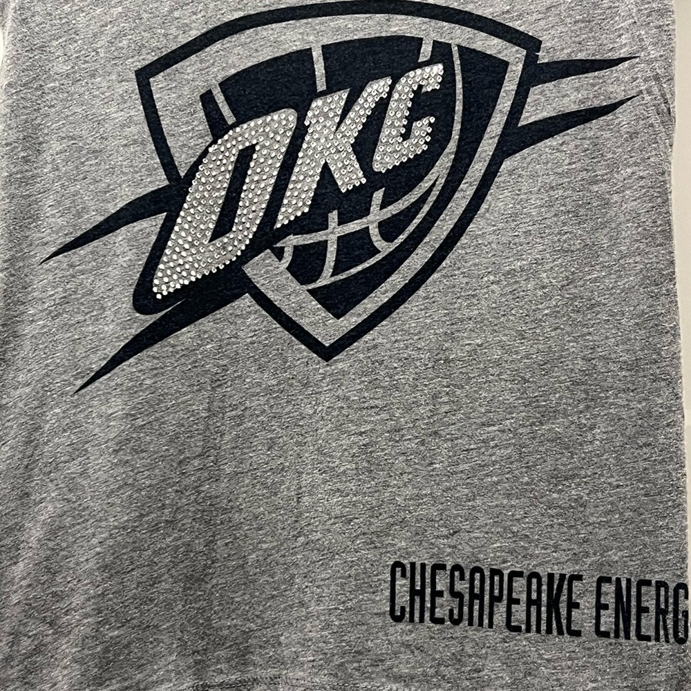 Gray OKC V-Neck T-Shirt - Picture 2 of 3